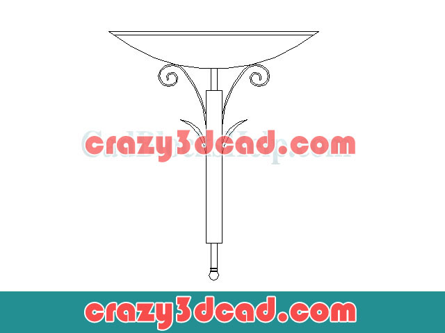 Beautiful wall lamp CAD blocks